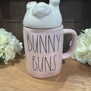 Pink Ceramic Bunny Buns Mug